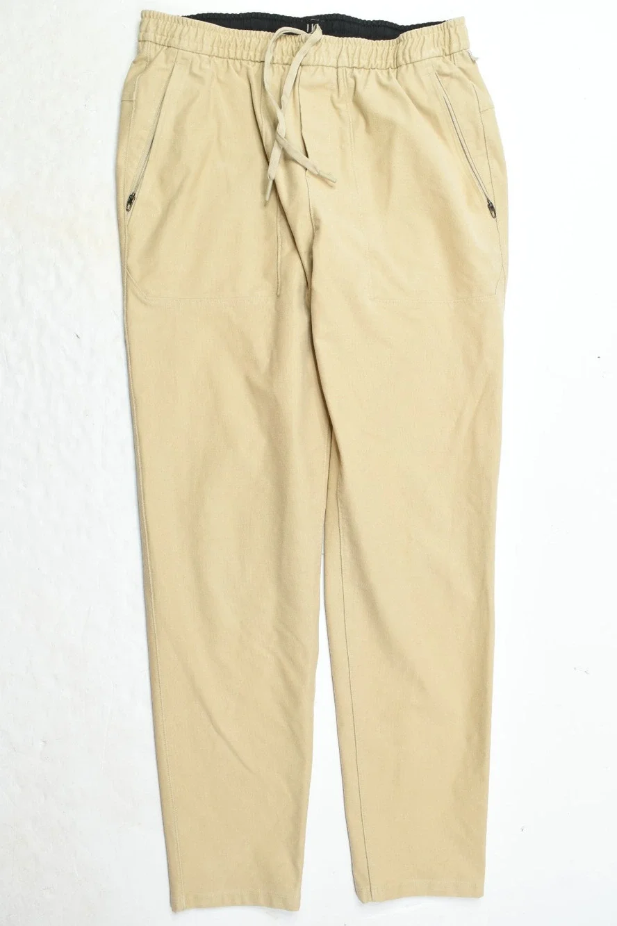 Lululemon Utilitech Joggers Mens Medium Beige Khaki Pull-On Drawstring Slim Fit
